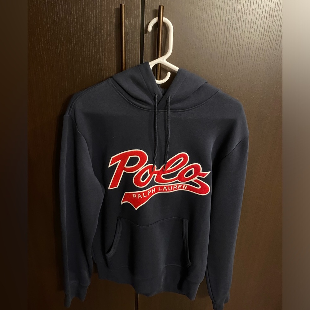 Polo by Ralph Lauren Navy Hoodie with Red Logo